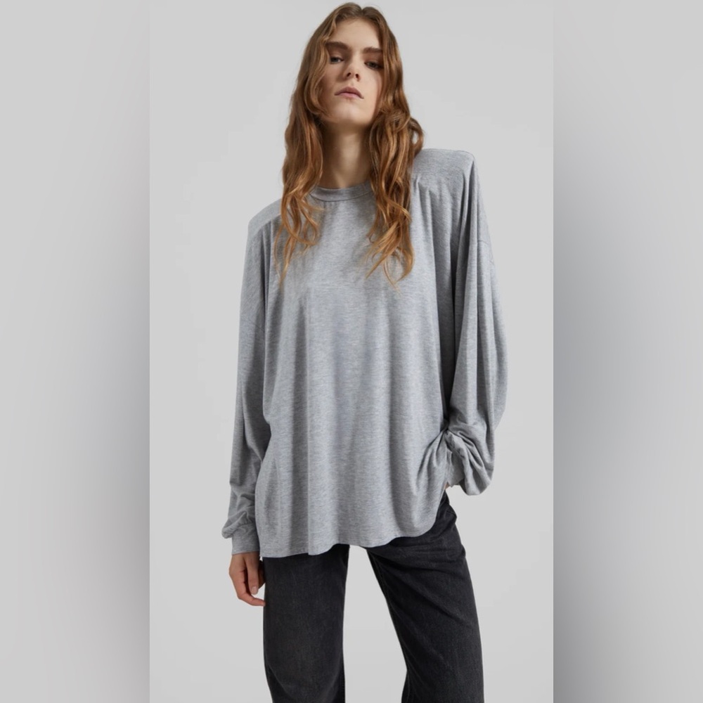 BNWOT The Frankie Shop RAVVI SOFT PADDED TOP - GREY size M/L